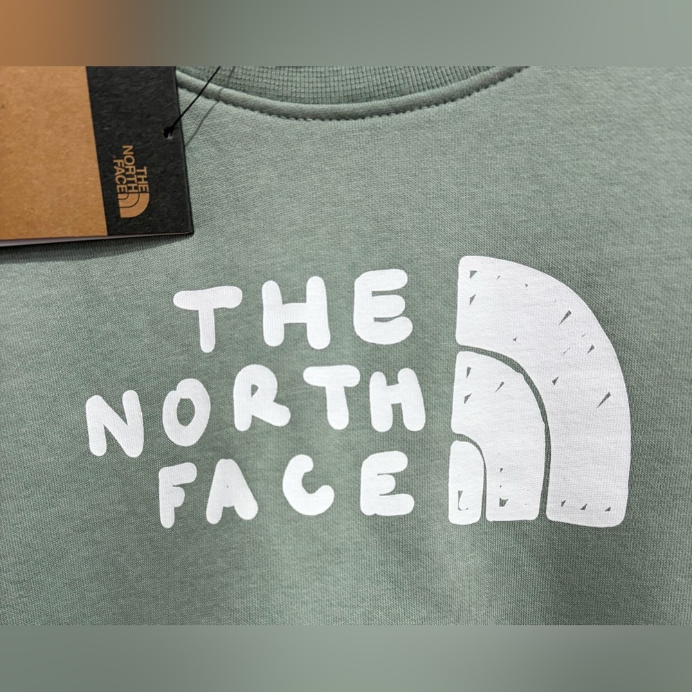The North Face Women’s XL Evolution Sketch Logo Half Dome Crew Green NWT - Picture 5 of 8
